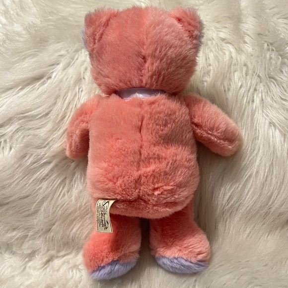 Vintage The Scarborough Collection 12” Plush Teddy Bear Pink Purple Ears Feet - Picture 4 of 6
